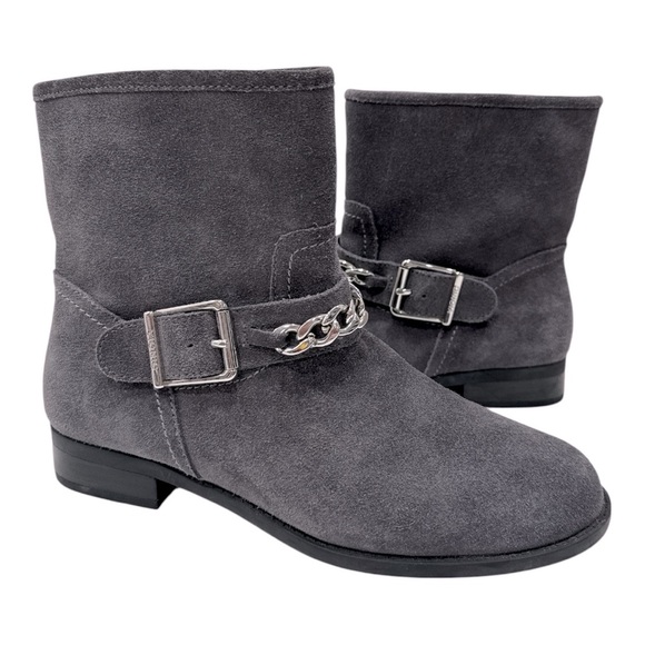 Vionic Crescent Gray Suede Moto Ankle Boots Size 7.5 - Picture 4 of 14
